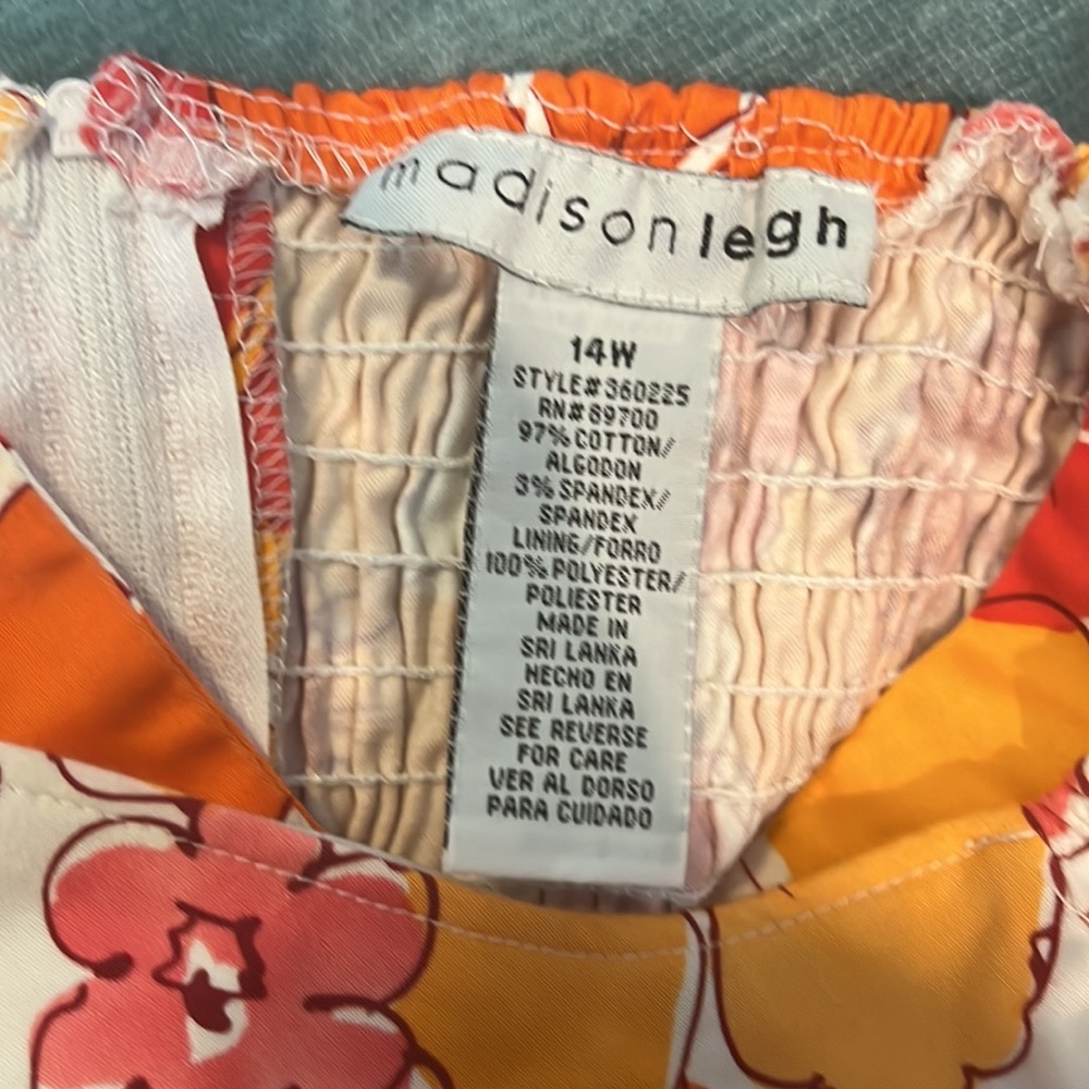 Madison leigh Dress Size 14W floral tropical - Picture 10 of 10